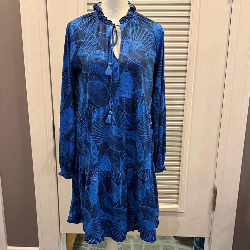 Cabana Life Blue Long Sleeve Dress